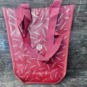 Lululemon Red Tote Shopping Bag